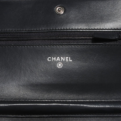 Chanel Lambskin Quilted Boy Wallet On Chain WOC Grey 5 of 8