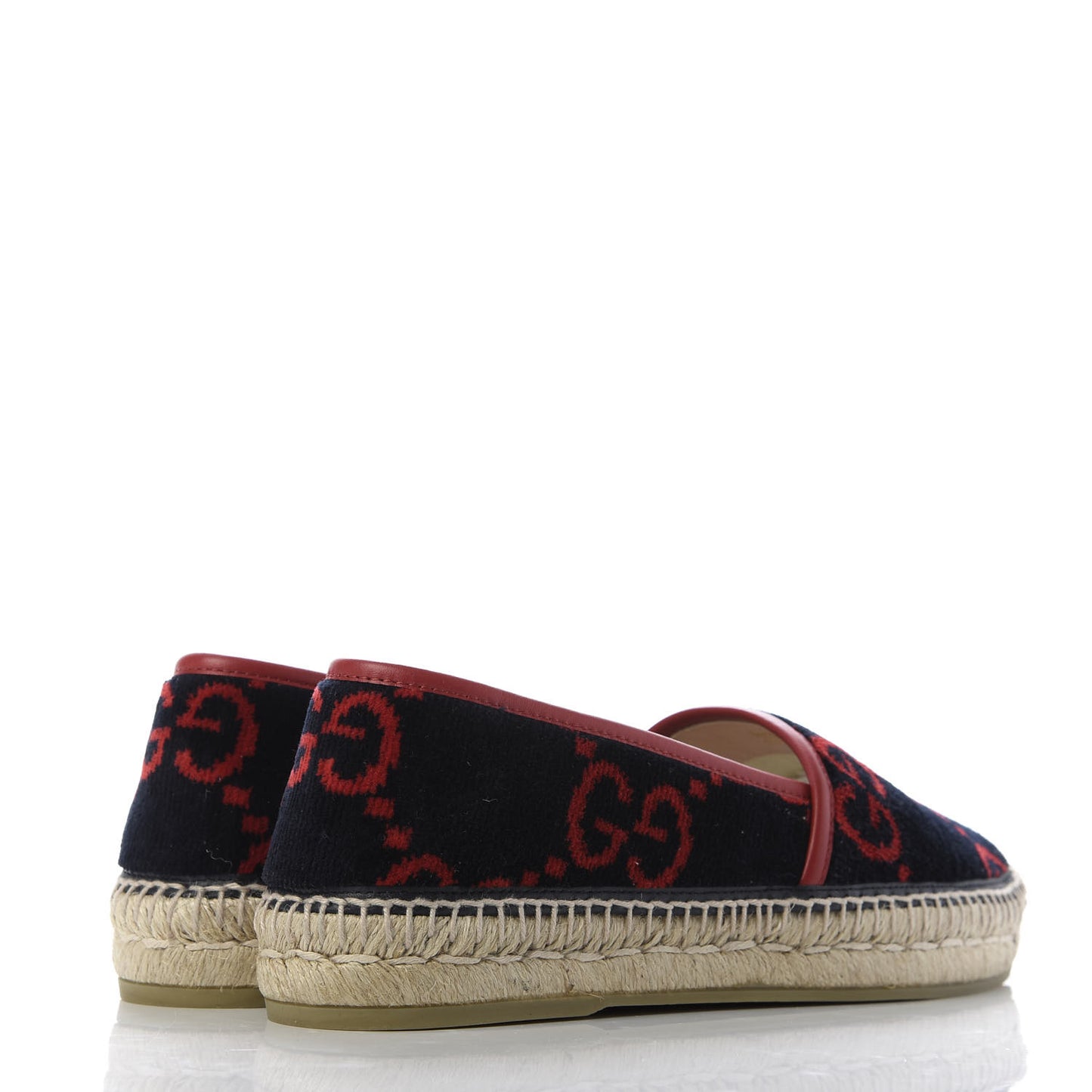 Terry Cloth GG Monogram Espadrilles 38 Blue Red