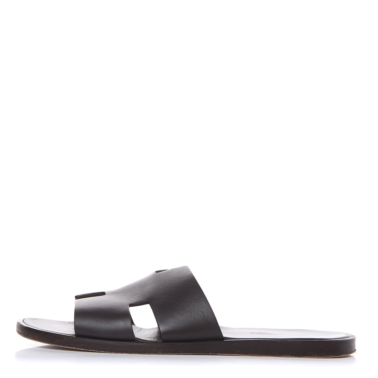 Hermes Calfskin Mens Izmir Sandals 43 Moka 1 of 10