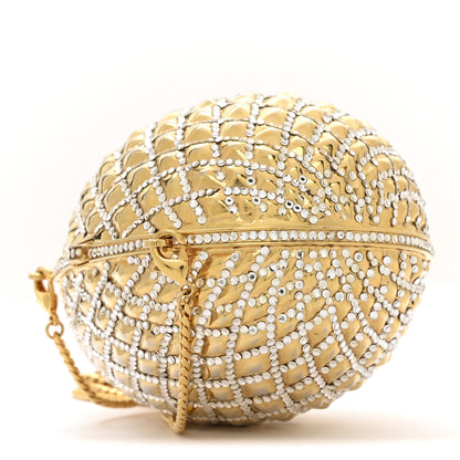 Judith Leiber Crystal Egg Minaudiere Clutch Gold 4 of 15