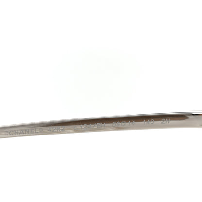 Chanel Butterfly Removable Pearl Chain Sunglasses 4262 Silver Brown 5 of 8