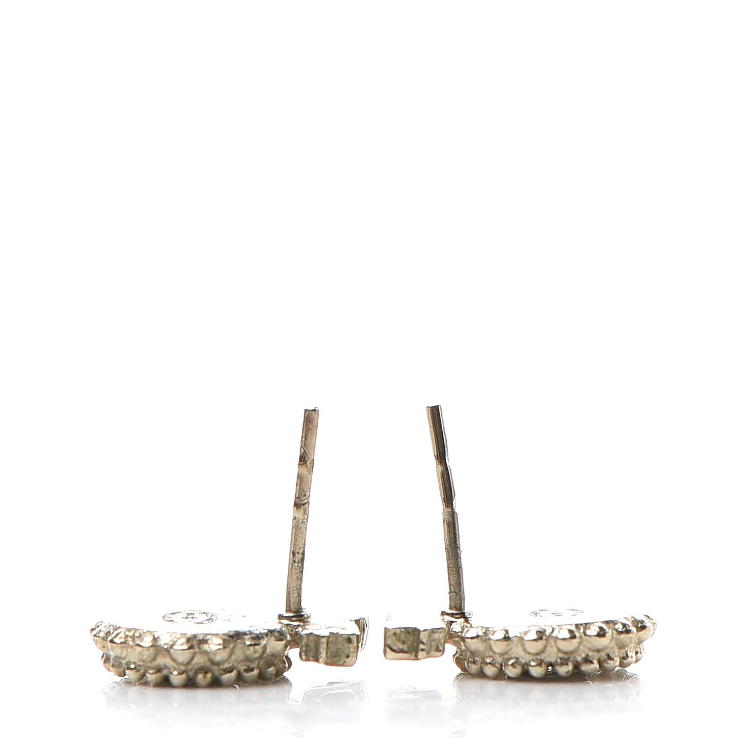 CC Bow Earrings Black Gold