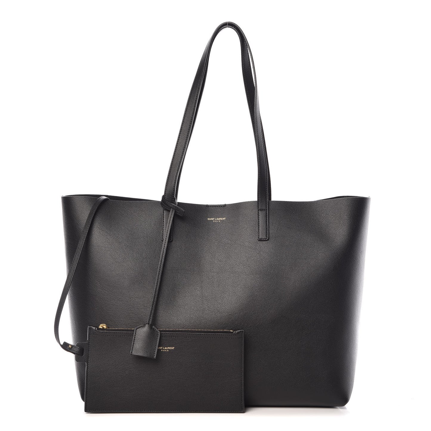 Calfskin Large Shopping Tote Black