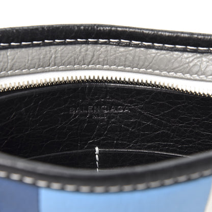Balenciaga Veau Arena Multicolore Bazar Strap Clutch Bleu Gris White Black 7 of 8