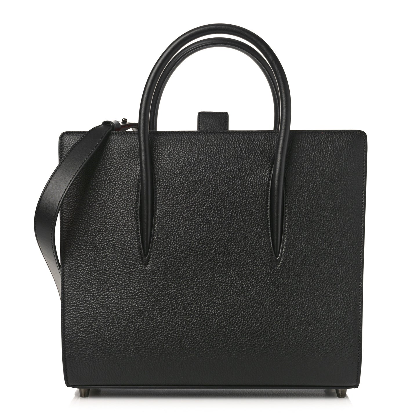 Calfskin Empire Patent Studded Medium Paloma Black