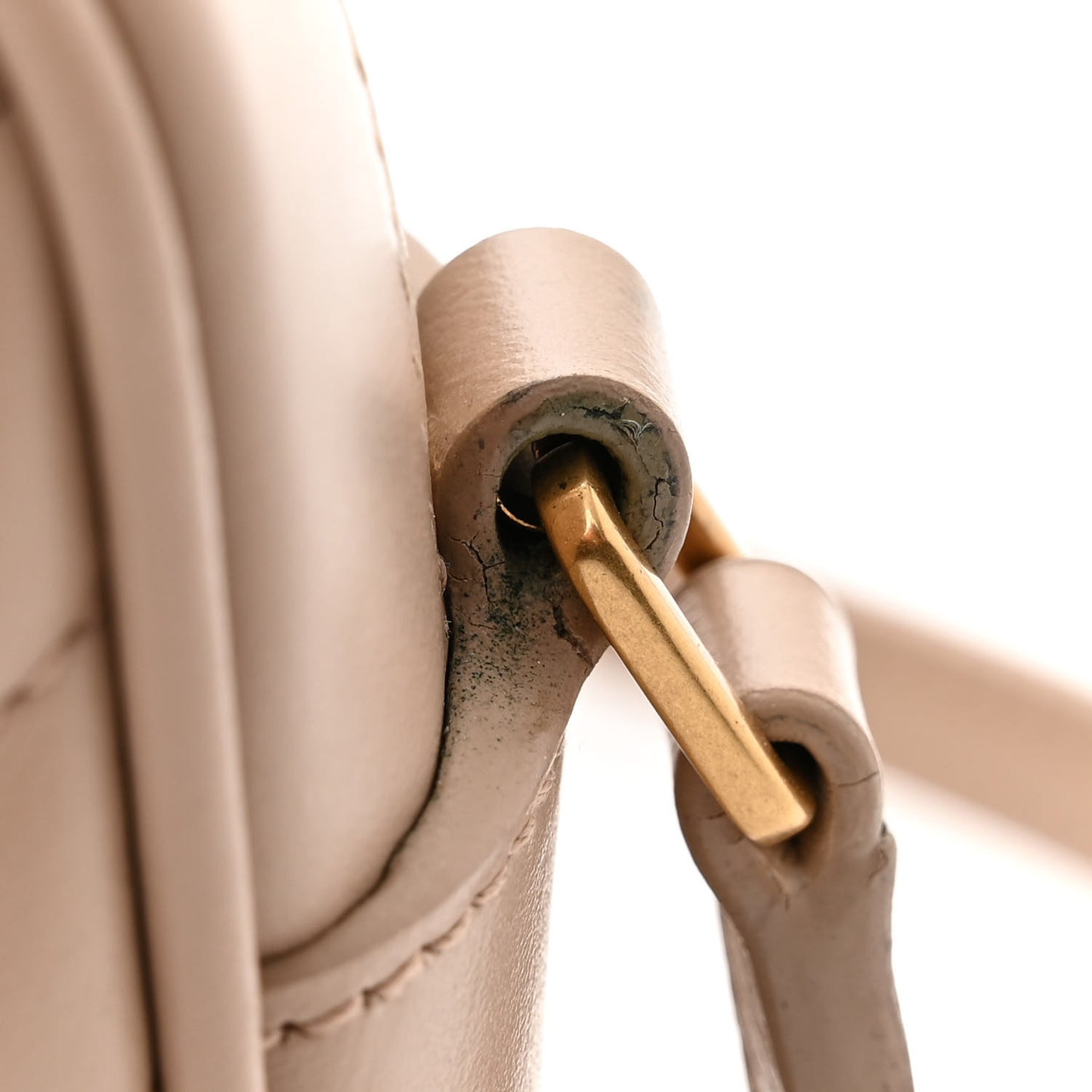 Calfskin Matelasse Monogram Lou Camera Bag Dark Beige