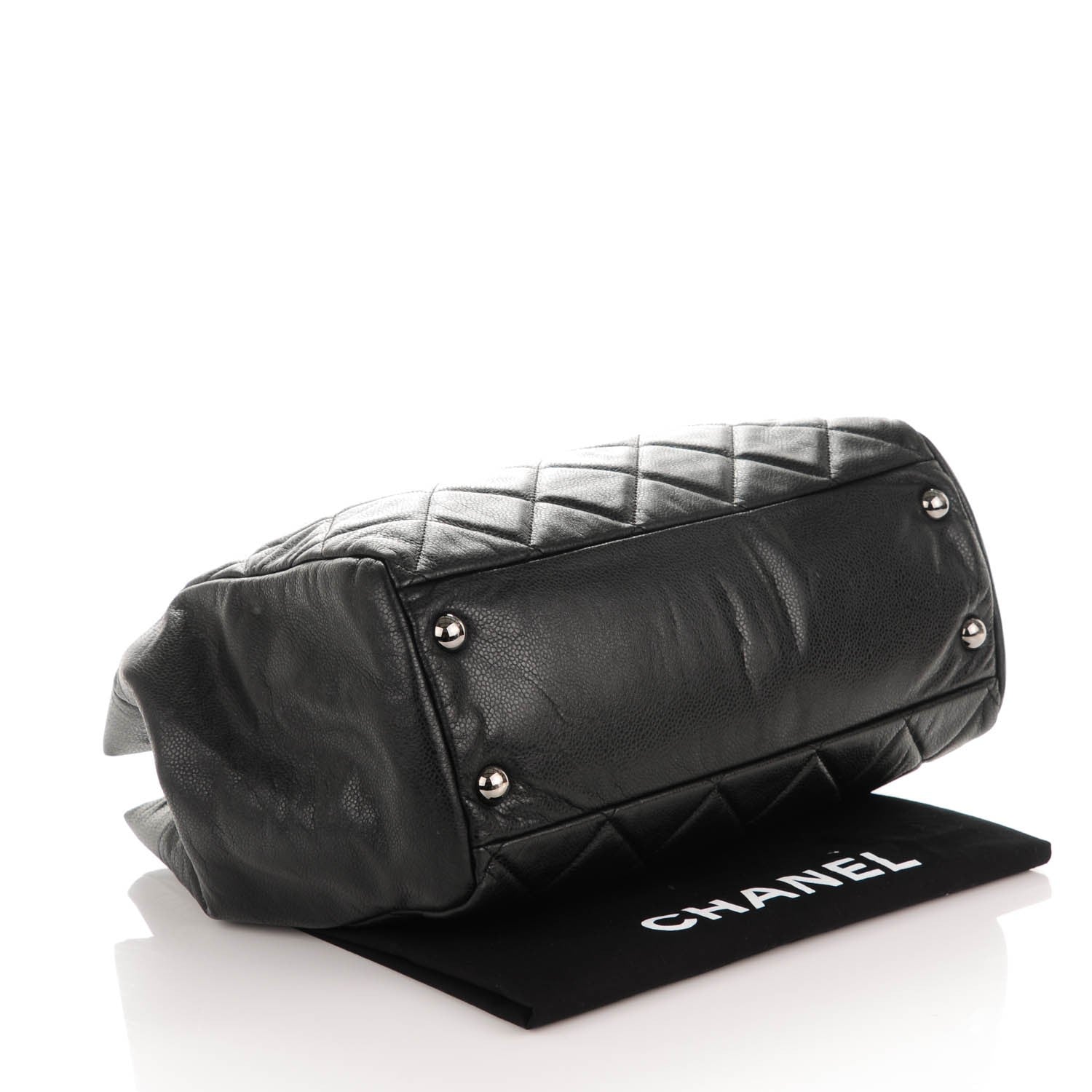 Chanel Soft Caviar Quilted Large Cells Tote Black 4 of 7