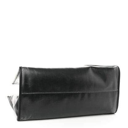 Fendi X SARAH COLEMAN Coated Canvas FF Fish Eye Logo Shopping Tote Black White 4 of 11