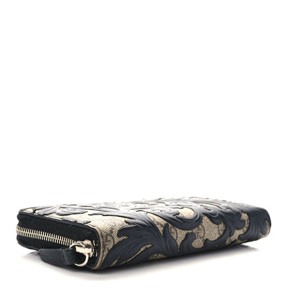 Gucci GG Supreme Monogram Arabesque Zip Around Wallet Black 4 of 7