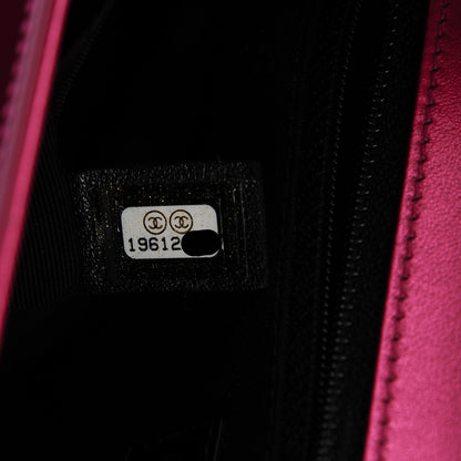 Chanel Metallic Patent Quilted New Medium Boy Flap Fuchsia 7 of 7