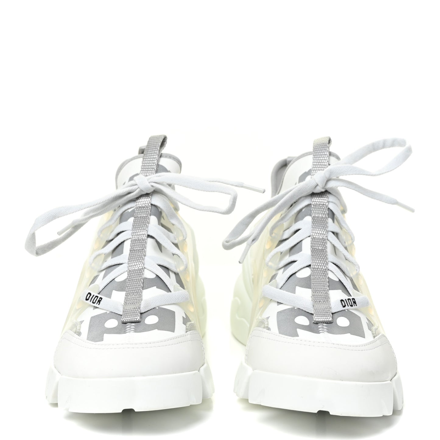 Neoprene Rubber Spatial Print Womens D-Connect Sneakers 38.5 White