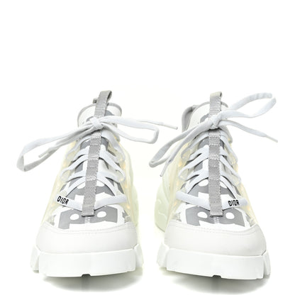 Christian Dior Neoprene Rubber Spatial Print Womens D-Connect Sneakers 38.5 White 2 of 15
