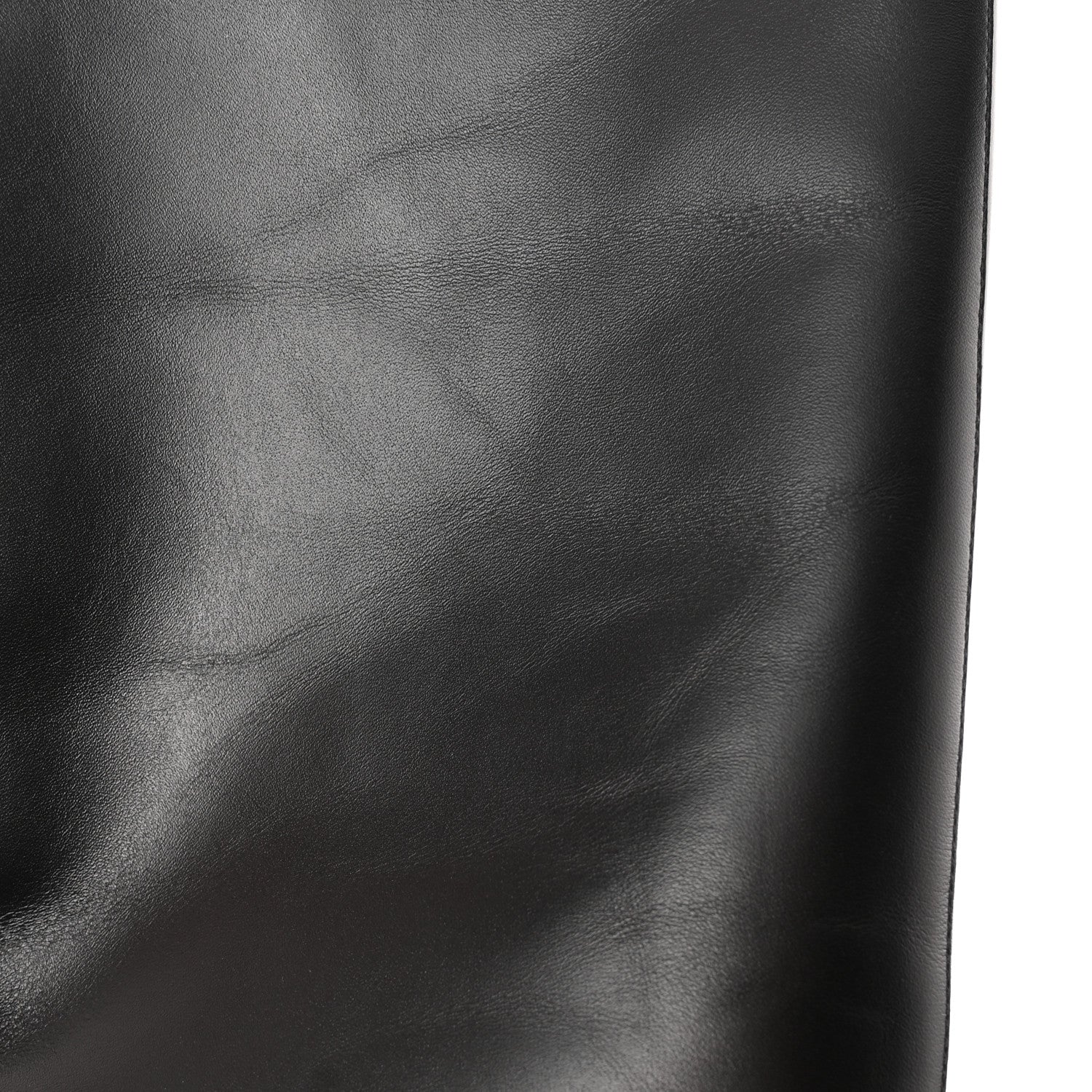 Fendi Vitello Karligraphy Embossed Knee High Boots 37 Black 9 of 10