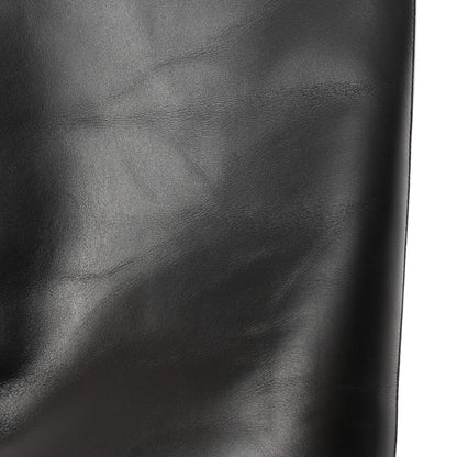 Fendi Vitello Karligraphy Embossed Knee High Boots 37 Black 9 of 10