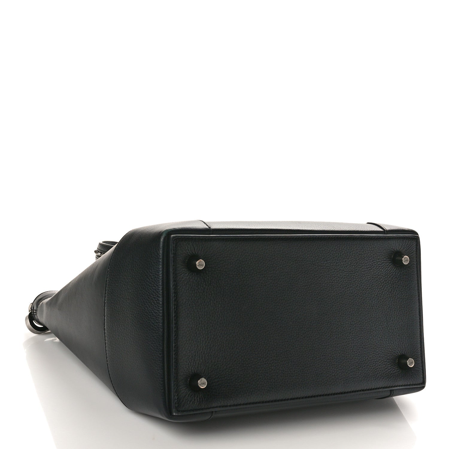 Christian Louboutin Grained Calfskin Spike Large Eloise Tote Black 4 of 9