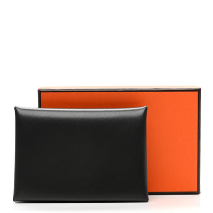 Hermes Box Calvi Duo Card Case Graphite 7 of 7