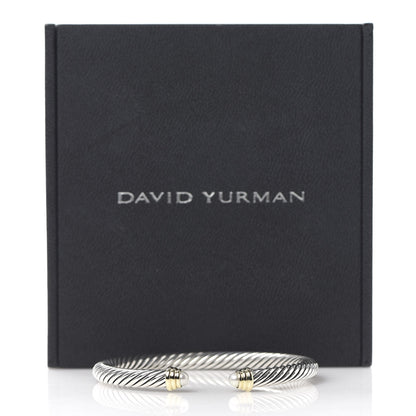 David Yurman Sterling Silver 14K Yellow Gold Pearl 5mm Cable Classics Petite Color Bracelet 5 of 5