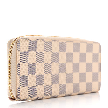 Louis Vuitton Damier Azur Clemence Wallet Rose Ballerine 3 of 11