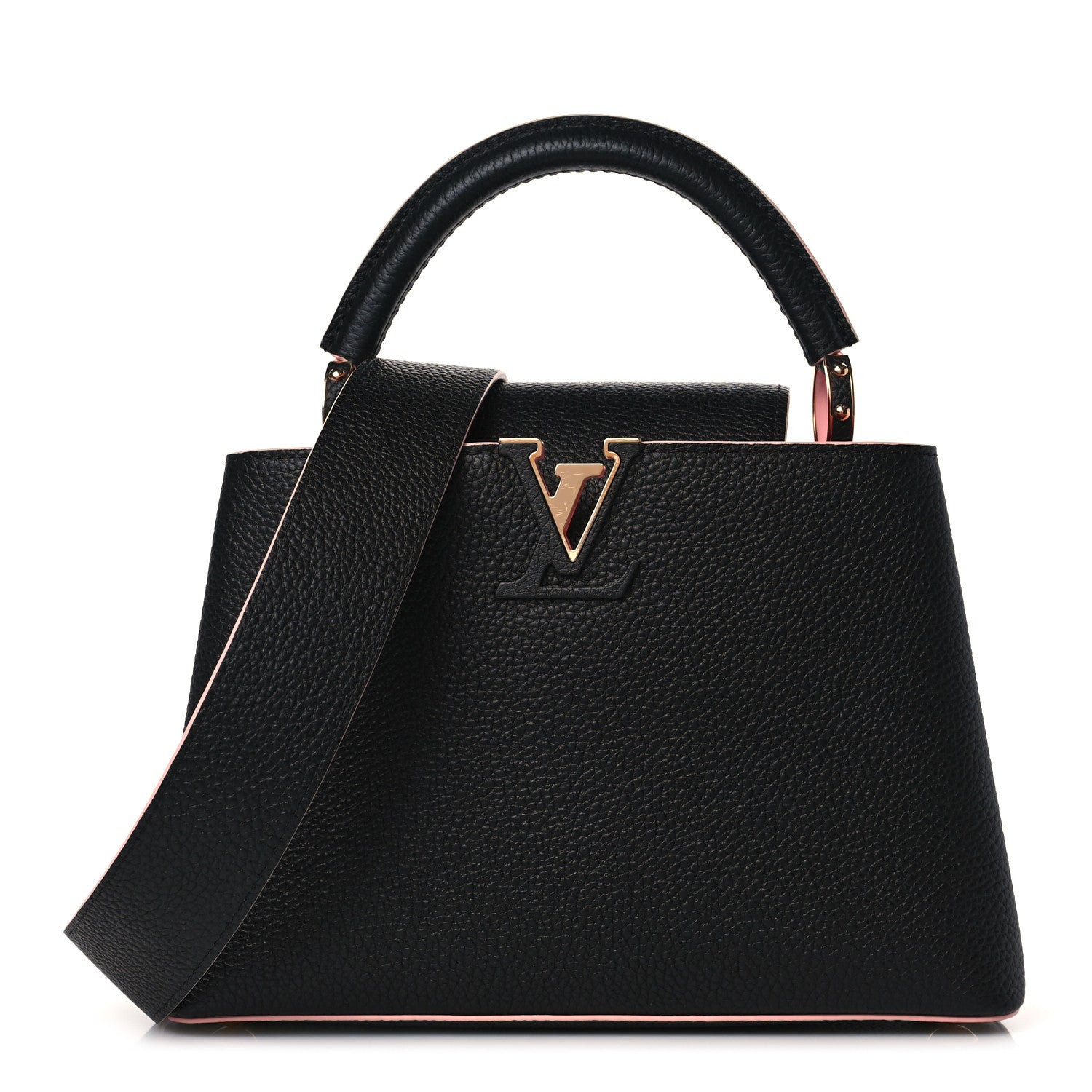 Louis Vuitton Taurillon Capucines BB Black Pink 1 of 8