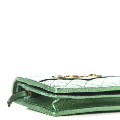 Gucci Laminated Nappa Trapuntata Zumi Card Case Jasmine Green 11 of 22