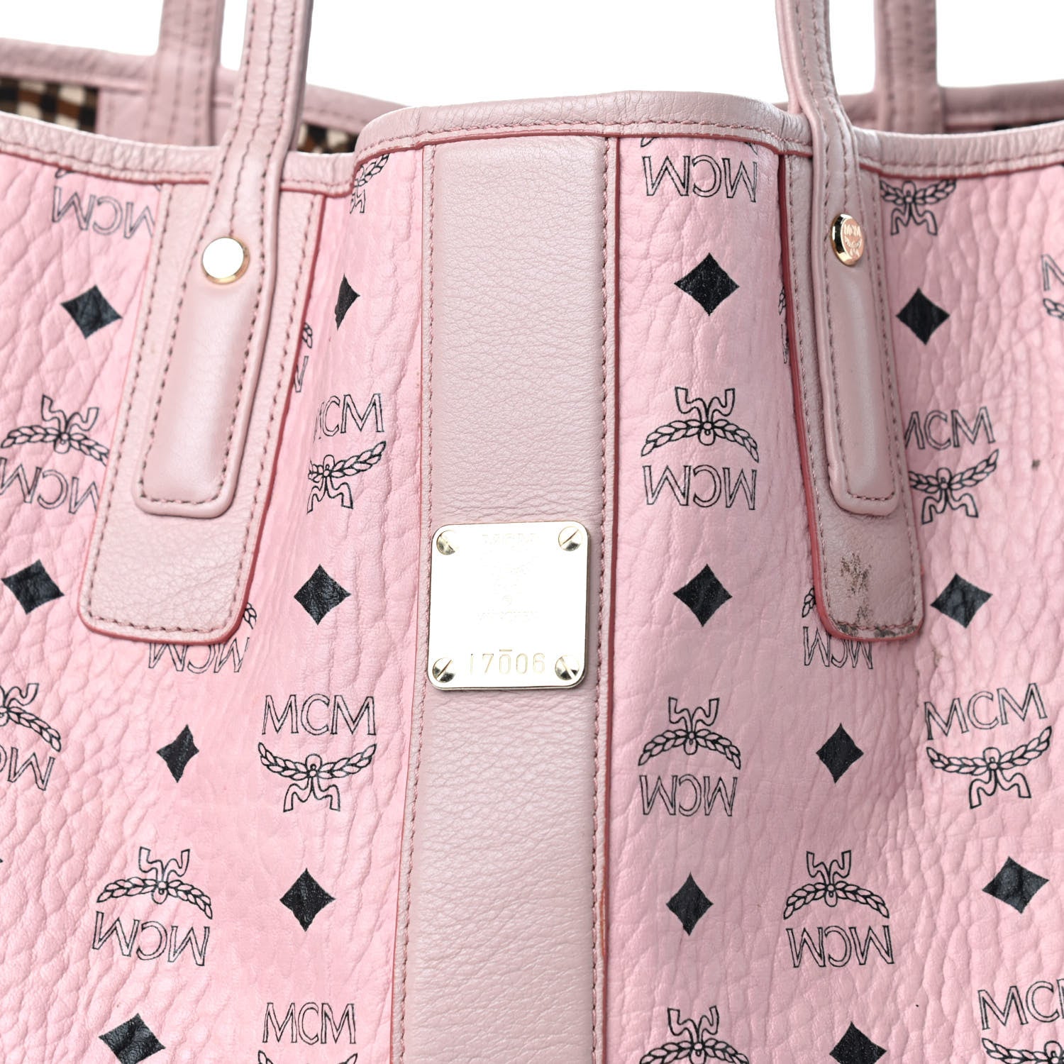 MCM Visetos Medium Liz Reversible Shopper Tote Soft Pink 9 of 9