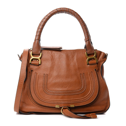 Chloe Calfskin Medium Marcie Satchel Tan 1 of 13
