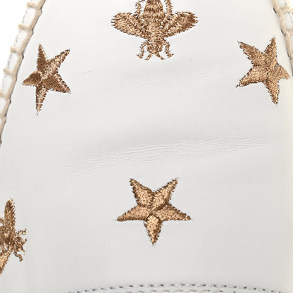 Gucci Calfskin Bee Star Embroidered Espadrilles 37 White 9 of 9