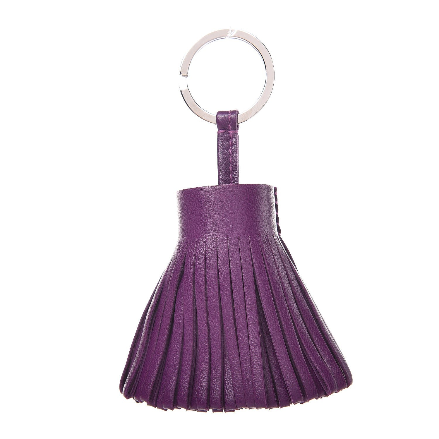 Hermes Lambskin Carmen Tassel Key Holder Violet 1 of 6
