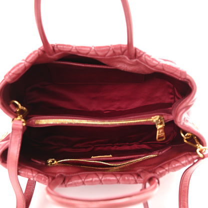 Miu Miu Nappa Matelasse Tote Red 4 of 8