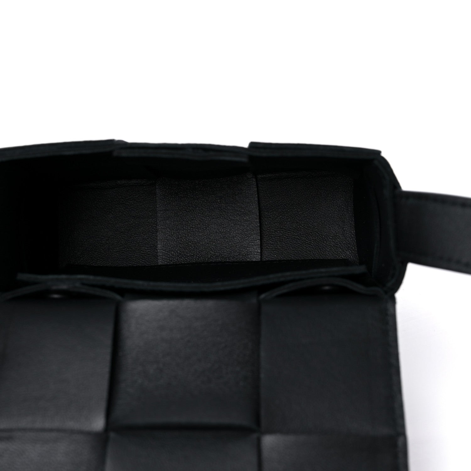 Bottega Veneta Lambskin Maxi Intrecciato Extra Mini Cassette Crossbody Bag Black 5 of 9