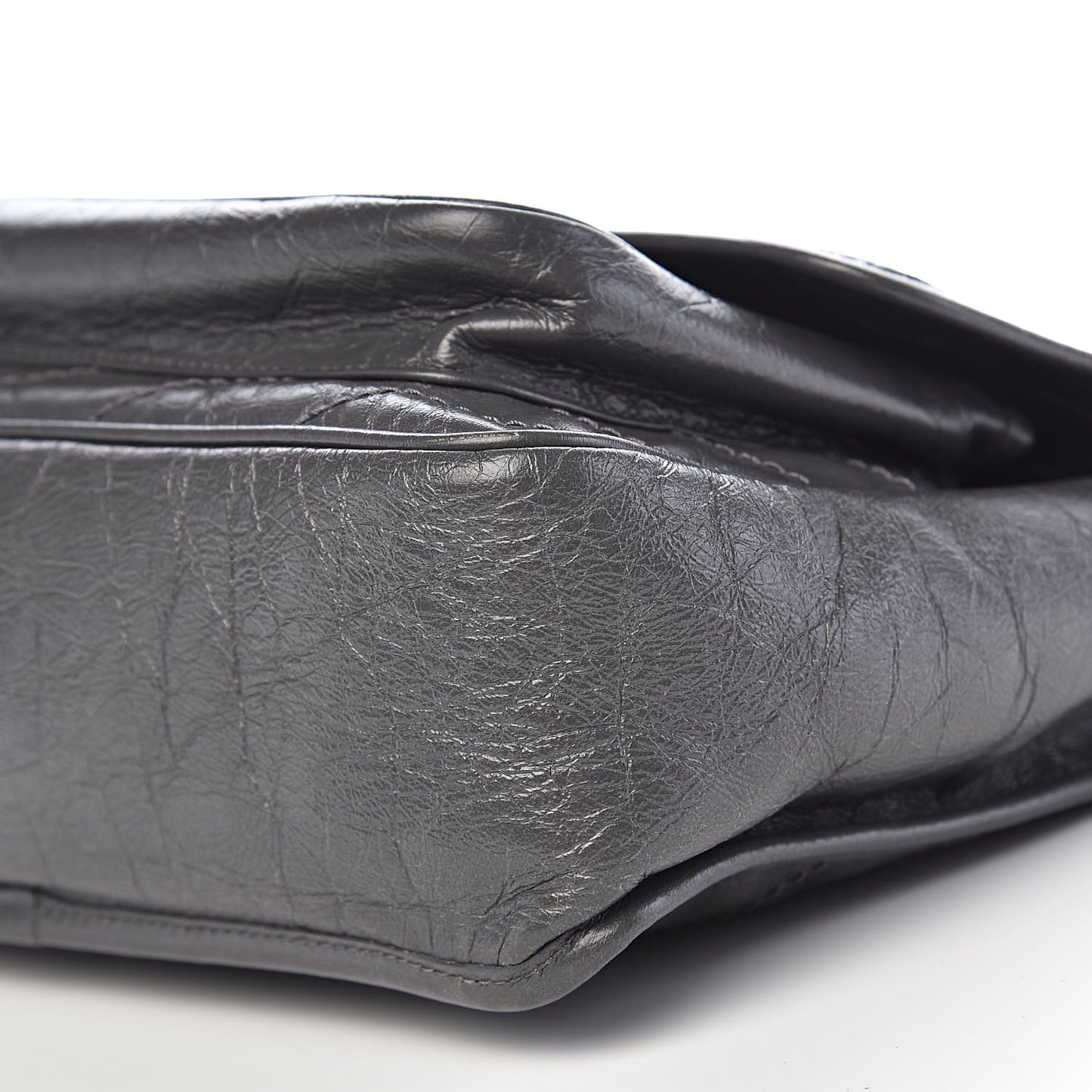 Crinkled Calfskin Matelasse Monogram Medium Niki Chain Satchel Fog