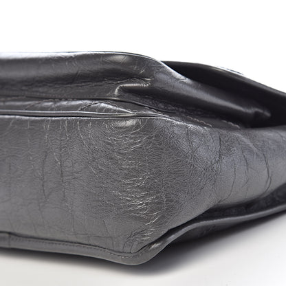 Saint Laurent Crinkled Calfskin Matelasse Monogram Medium Niki Chain Satchel Fog 10 of 12