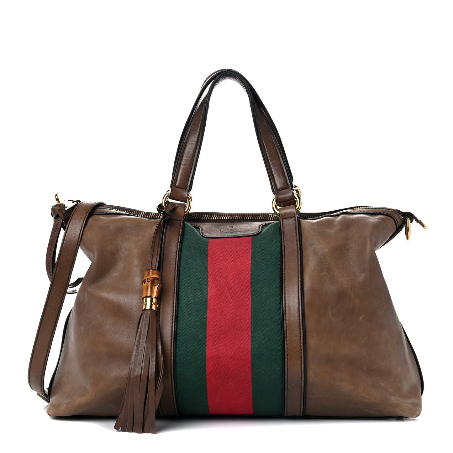 Calfskin Web Medium Rania Top Handle Bag Grey Field