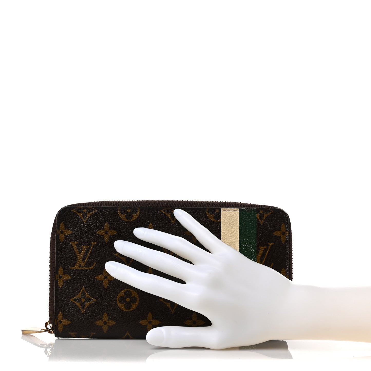 Monogram Groom Zippy Organizer Wallet Green