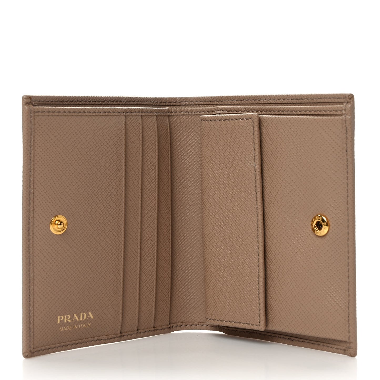 Saffiano Metal Bi-Fold Wallet Cammeo