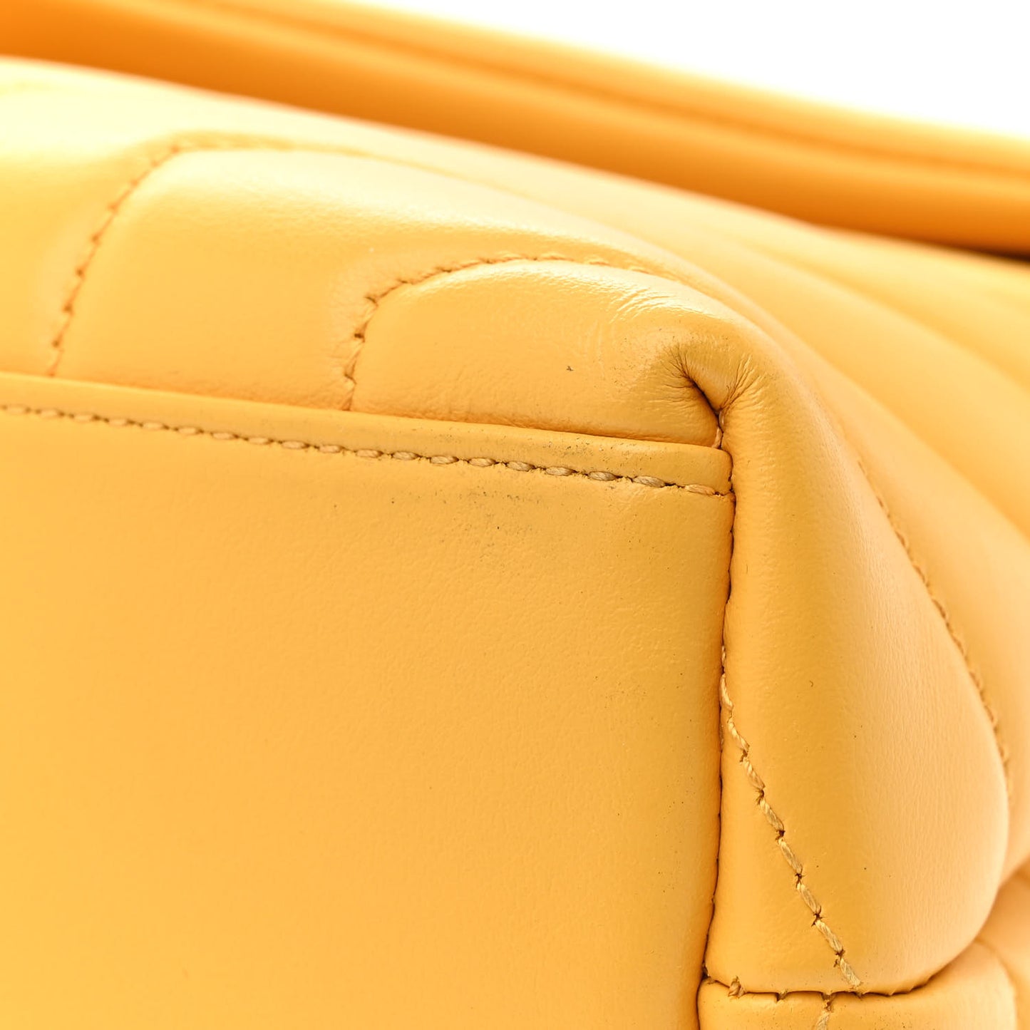 Calfskin Y Quilted Monogram Small Loulou Chain Satchel Cheddar