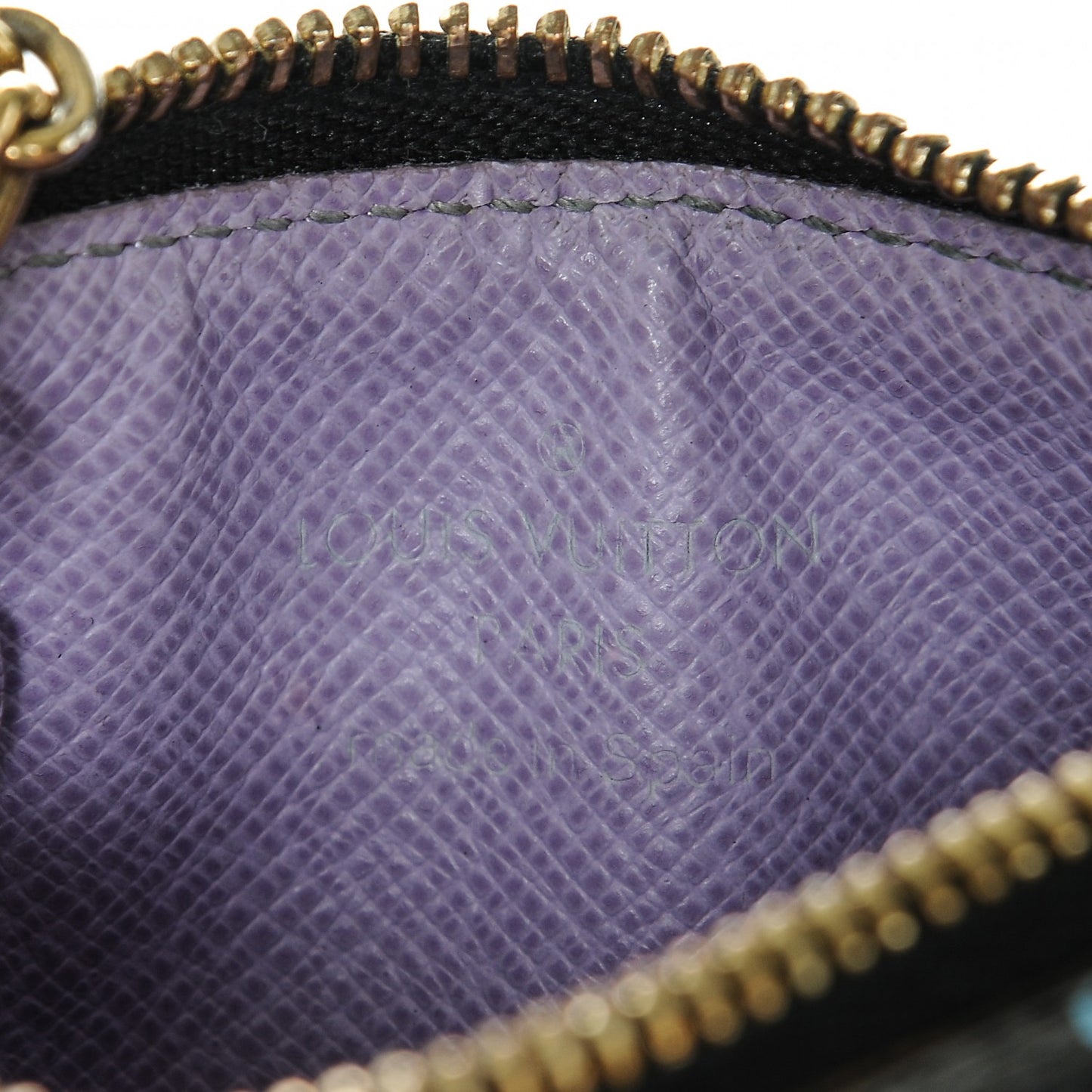 Monogram Multicolor Key Pouch Black Violet