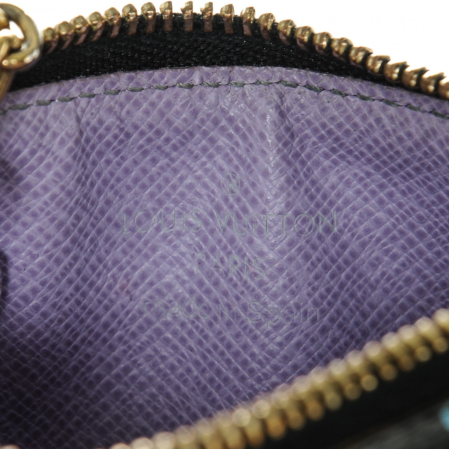 Louis Vuitton Monogram Multicolor Key Pouch Black Violet 6 of 6