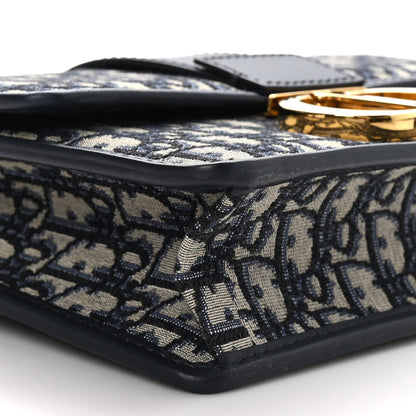 Christian Dior Oblique 30 Montaigne Flap Bag Blue 8 of 9