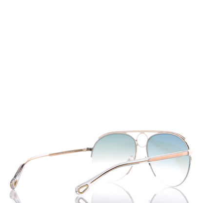 Chloe Mirrored Romie Aviator Sunglasses CE152S Blue 4 of 7