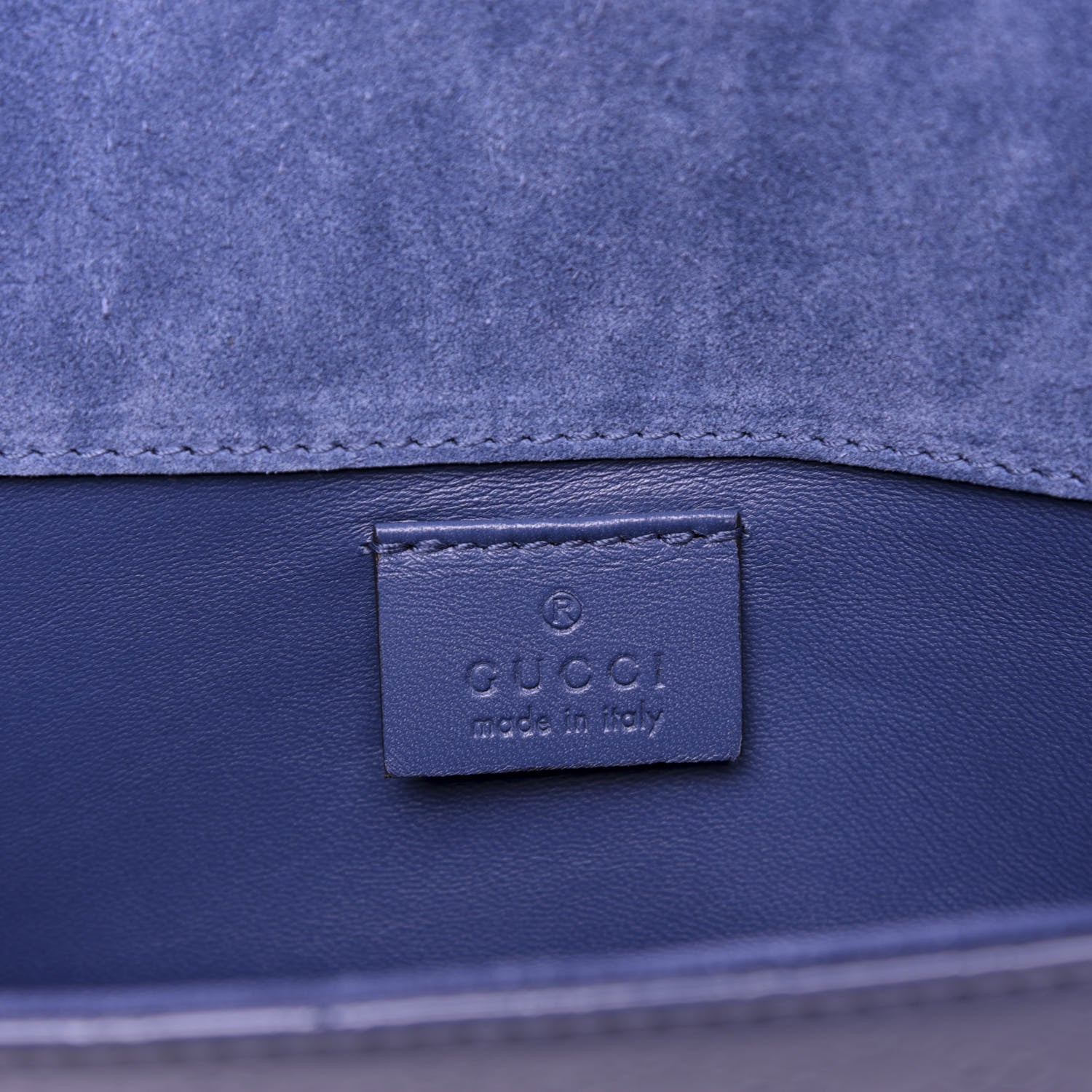Gucci Patent Microguccissima Small Broadway Clutch Blue 6 of 7