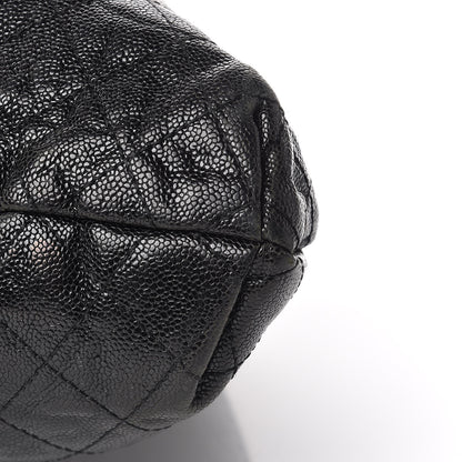 Chanel Distressed Glazed Caviar Quilted Medium Elastic Tote Black 11 of 11