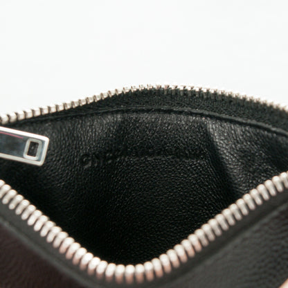 Saint Laurent Grained Calfskin 5 Fragments Zip Pouch Card Holder Black 6 of 7