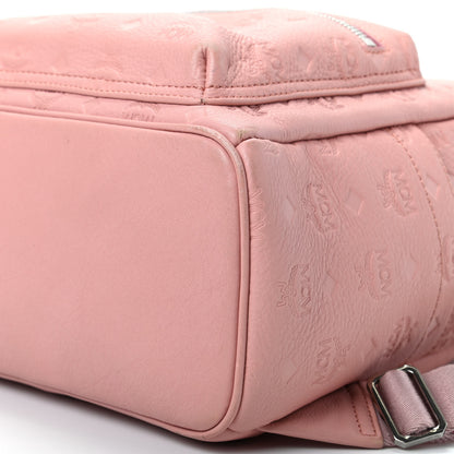 MCM Calfskin Ottomar Monogram Small Backpack Pink 7 of 10