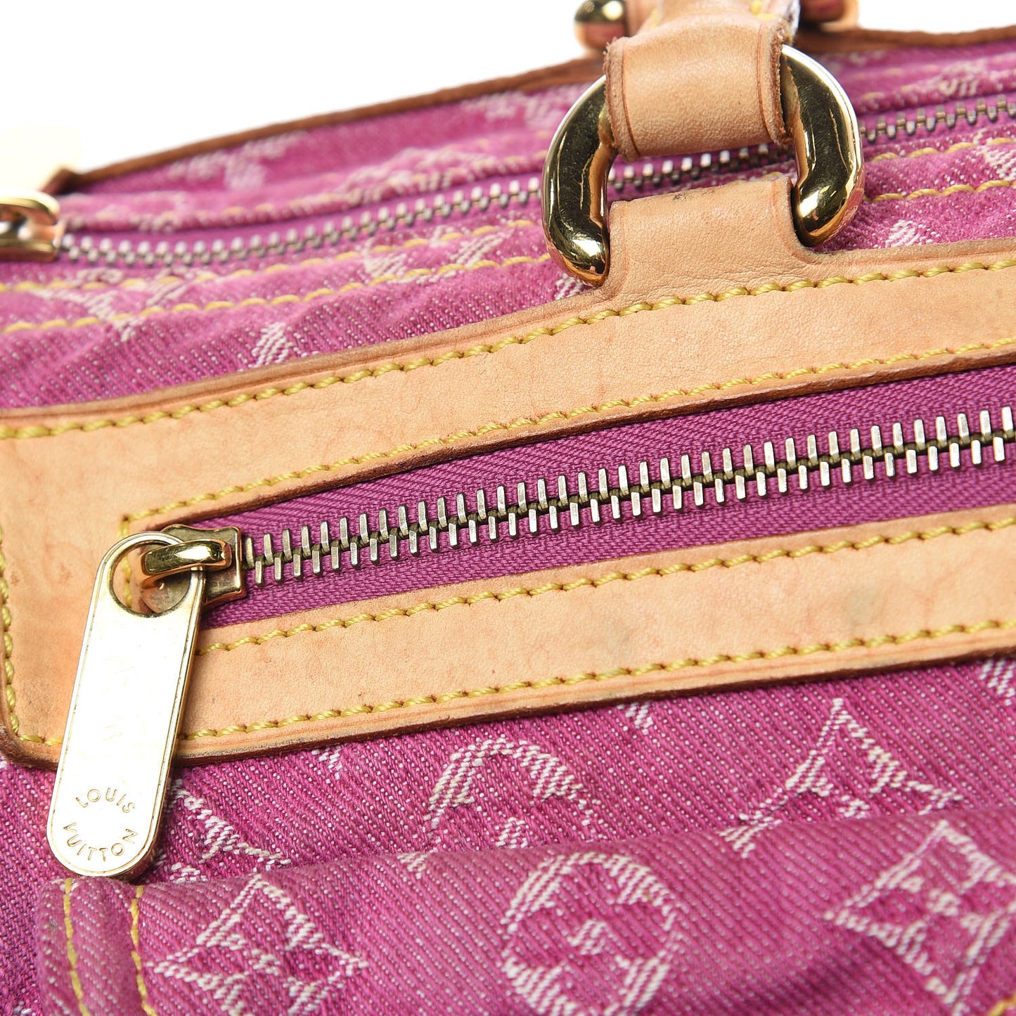 Monogram Denim Neo Speedy Fuchsia