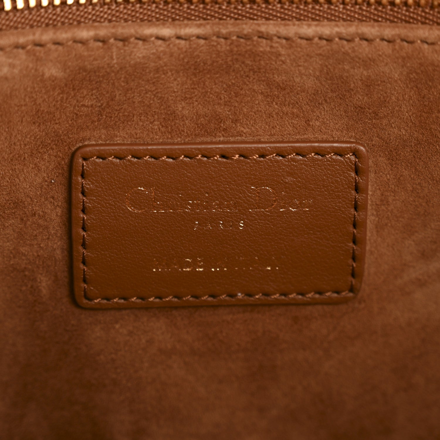 Christian Dior Calfskin Macro Cannage Small Book Tote Golden Saddle 6 of 11