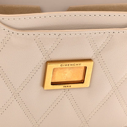 Givenchy Goatskin Quilted GV3 Mini Pocket Convertible Bag Natural 7 of 11