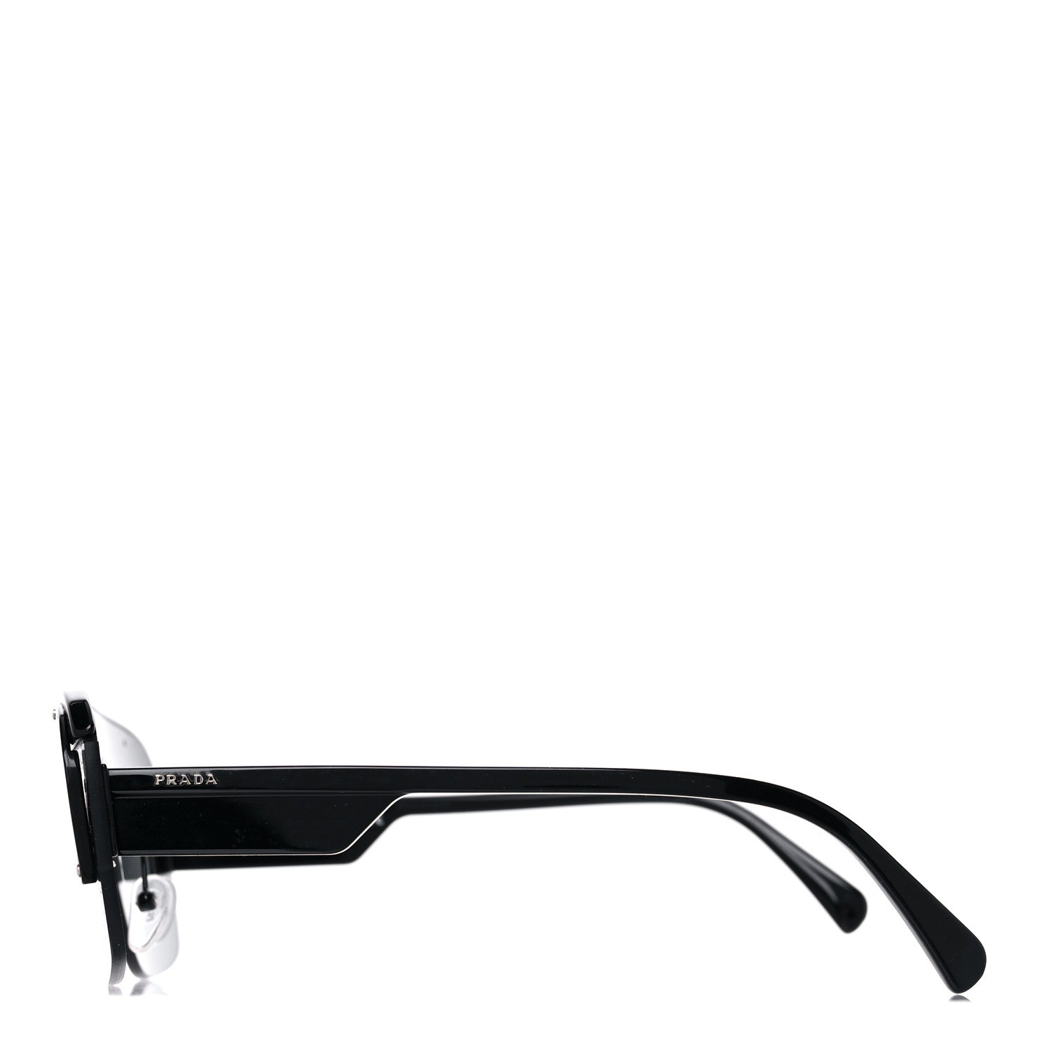 Prada Rectangular Sunglasses SPR 15U Black 3 of 9