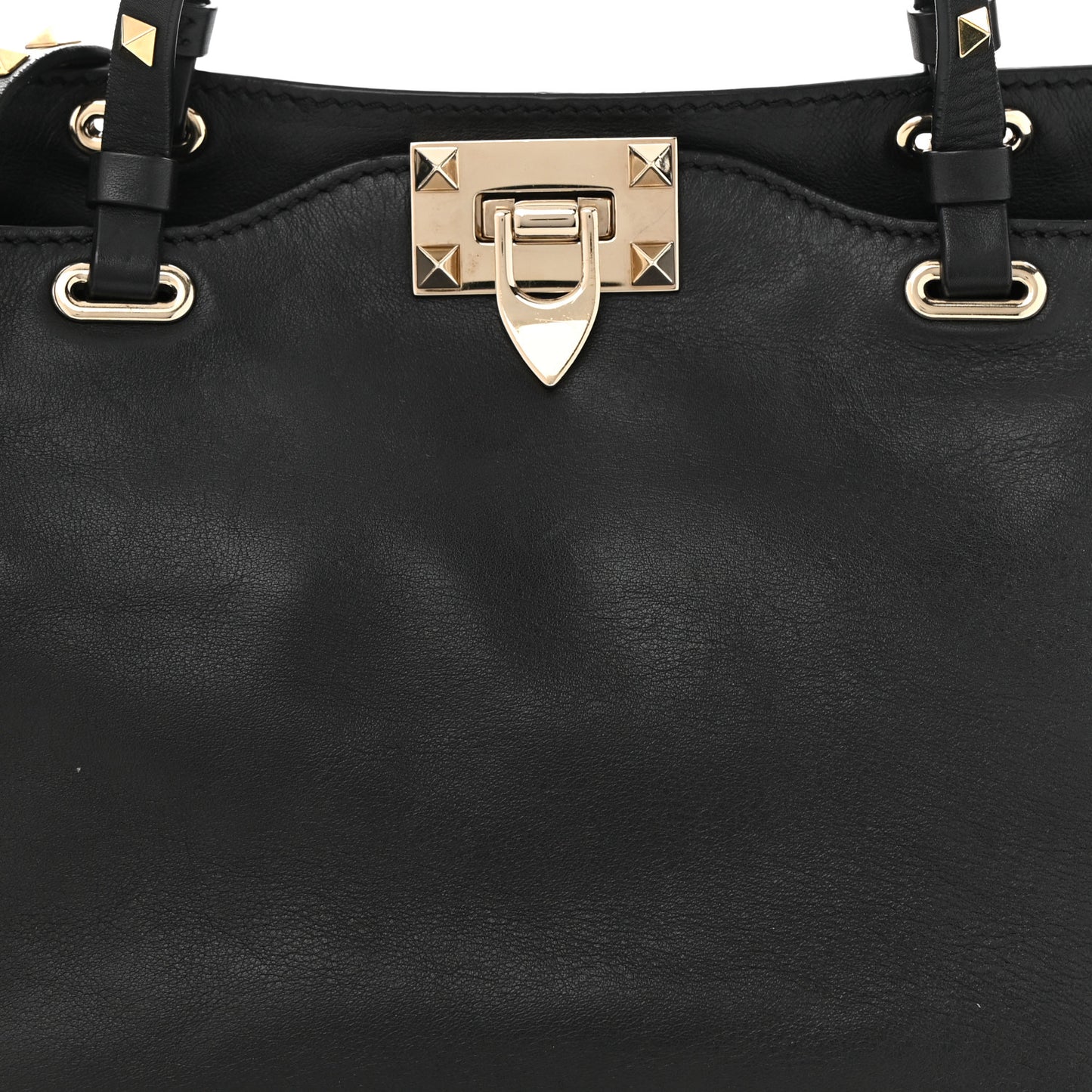 Vitello Small Rockstud Tote Black
