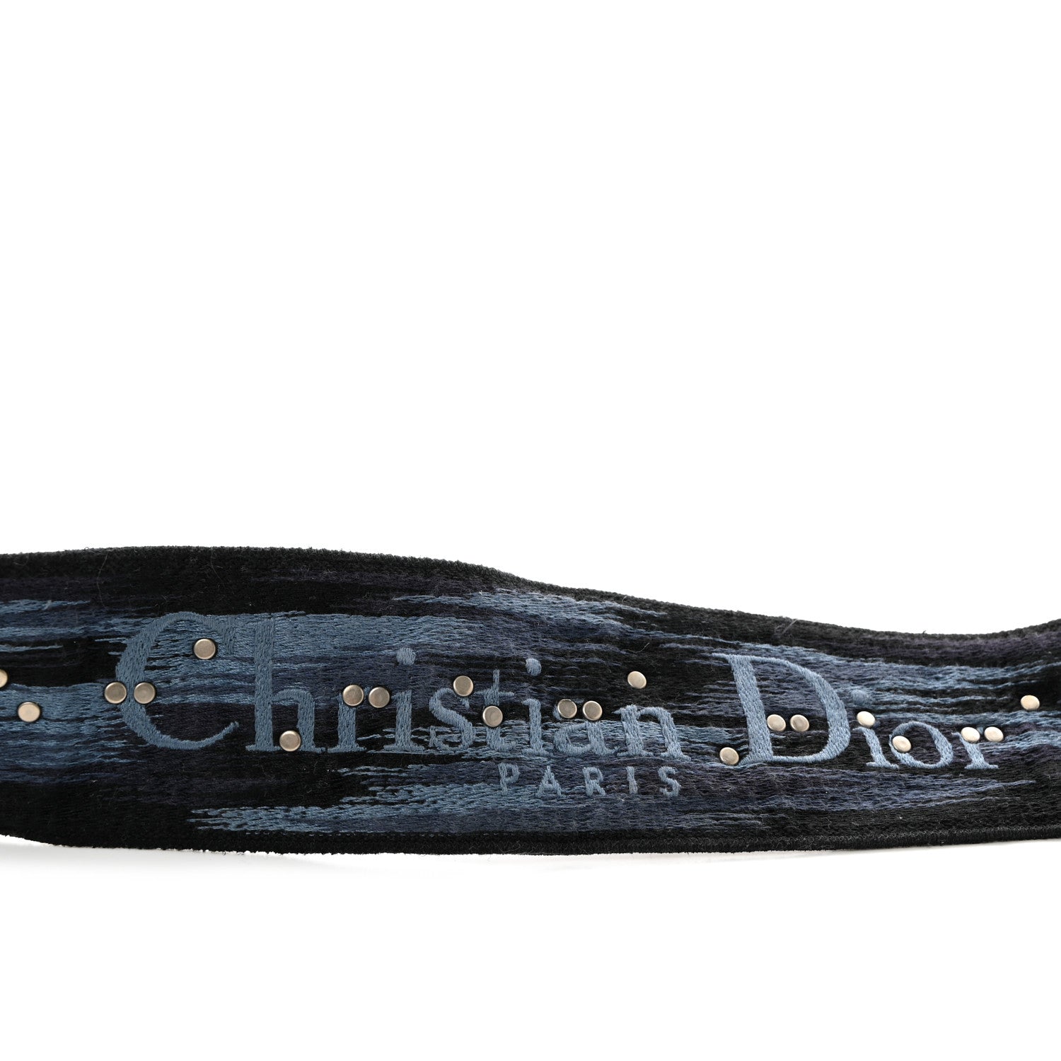 Christian Dior Canvas Embroidered Studded KaleiDiorscopic Adjustable Shoulder Strap Blue 4 of 5